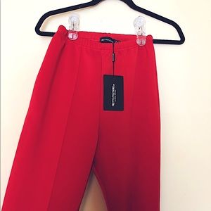 PrettyLittleThing Red Flare Pant